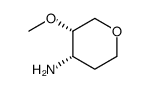 顺-4-氨基-3-(甲氧基)四氢吡喃结构式