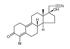 19-Norpregna-4,9-diene-21-nitrile, 4-bromo-17-hydroxy-3-oxo-, (17α) Structure
