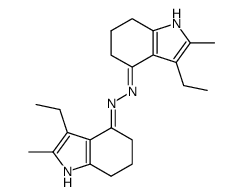 bis(3-ethyl-2-methyl-4,5,6,7-tetrahydroindol-4-ylidene)hydrazine Structure