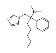 1-imidazol-1-yl-N,N-dimethyl-2-phenylheptan-2-amine结构式