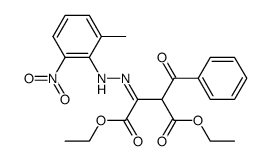 2-<6-Nitro-2-methyl-phenylhydrazono>-3-benzoyl-bernsteinsaeure-diaethylester Structure
