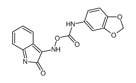 [(2-oxoindol-3-yl)amino] N-(1,3-benzodioxol-5-yl)carbamate Structure