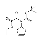 (tert-butoxycarbonyl-cyclopent-3-enyl-amino)-oxo-acetic acid ethyl ester Structure