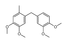 1-[(3,4-dimethoxyphenyl)methyl]-4,5-dimethoxy-2-methylbenzene结构式
