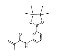 3-甲基丙烯酰胺基苯硼酸频哪醇酯结构式