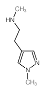 N-甲基-2-(1-甲基-1H-吡唑-4-基)乙胺结构式