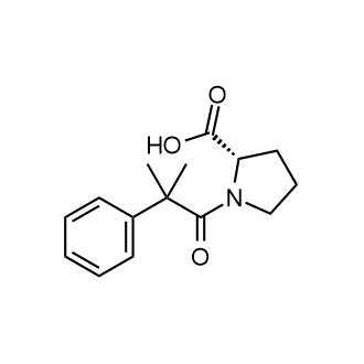 (2-甲基-2-苯基丙酰基)-L-脯氨酸结构式