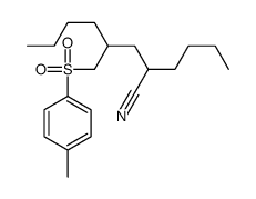 2-butyl-4-[(4-methylphenyl)sulfonylmethyl]octanenitrile Structure