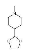 4-(1,3-dioxolan-2-yl)-1-methylpiperidine结构式