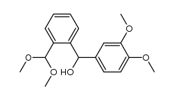 2-(3,4-dimethoxy-α-hydroxybenzyl)benzaldehyde dimethylacetal结构式
