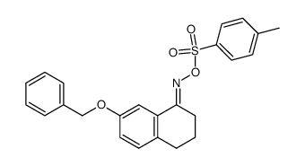 7-benzyloxy-3,4-dihydro(2H)-naphthalen-1-one-O-[(4-methylphenyl)sulfonyl]oxime结构式