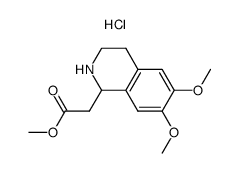 METHYL (6,7-DIMETHOXY-1,2,3,4-TETRAHYDROISOQUINOLIN-1-YL)ACETATE HYDROCHLORIDE structure