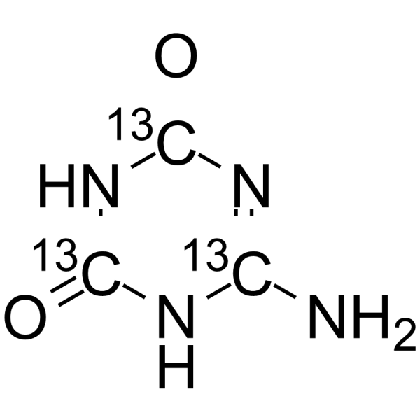 三聚氰酸一酰胺-13C3结构式