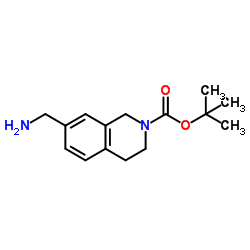 7-氨基甲基-2-Boc-1,2,3,4-四氢异喹啉结构式