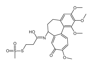 3-methylsulfonylsulfanyl-N-[(7S)-1,2,3,10-tetramethoxy-9-oxo-6,7-dihydro-5H-benzo[a]heptalen-7-yl]propanamide结构式