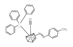 carbon monoxide,cyclopenta-1,3-diene,(4-methylphenyl)iminoazanide,molybdenum,triphenylphosphanium Structure