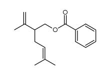 5-methyl-2-(prop-1-en-2-yl)hex-4-en-1-yl benzoate结构式