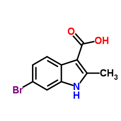 6-溴-2-甲基-1H-吲哚-3-羧酸结构式