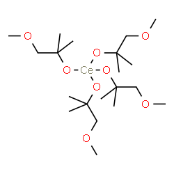 四[1-(甲氧基)-2-甲基-2-丙醇基]铈,[Ce(mmp)4]结构式