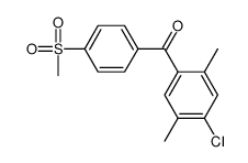 (4-chloro-2,5-dimethyl-phenyl)-(4-methylsulfonylphenyl)methanone结构式