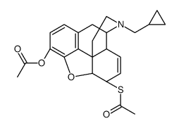 [(4R,4aR,7R,7aR,12bS)-7-acetylsulfanyl-3-(cyclopropylmethyl)-2,4,4a,7,7a,13-hexahydro-1H-4,12-methanobenzofuro[3,2-e]isoquinoline-9-yl] acetate Structure