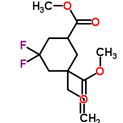 1-烯丙基-5,5-二氟环己烷-1,3-二羧酸二甲酯结构式