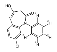 N-Desmethyl Clobazam-d5 Structure
