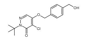 2-(t-butyl)-4-chloro-5-((4-(hydroxymethyl)benzyl)oxy)pyridazin-3(2H)-one结构式