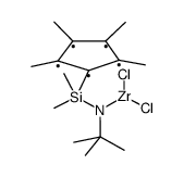 dimethylsilyl (t-butylamido) tetramethylcyclopentadienyl zirconium dichloride Structure