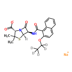 Nafcillin-d5 sodium Structure
