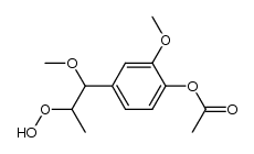 4-(2-hydroperoxy-1-methoxypropyl)-2-methoxyphenyl acetate结构式