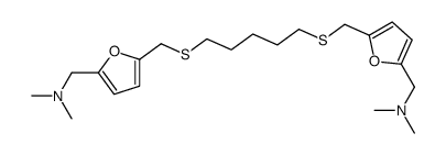 1-[5-[5-[[5-[(dimethylamino)methyl]furan-2-yl]methylsulfanyl]pentylsulfanylmethyl]furan-2-yl]-N,N-dimethylmethanamine Structure