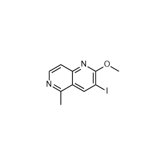 3-碘-2-甲氧基-5-甲基-1,6-萘啶结构式