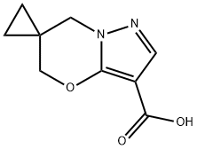 5',7'-二氢螺[环丙烷-1,6'-吡唑并[3,2-B][1,3]噁嗪]-3'-羧酸结构式