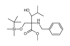 threo-2-[[[(1,1-Dimethylethyl)dimethylsilyl]oxy]Methyl]-3-hydroxy-N-(phenylmethyl)-D-leucine Methyl Ester Structure