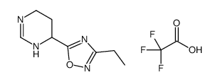 3-ethyl-5-(1,4,5,6-tetrahydropyrimidin-6-yl)-1,2,4-oxadiazole,2,2,2-trifluoroacetic acid结构式