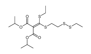 diisopropyl 2-(((2-(ethyldisulfanyl)ethyl)thio)(ethylthio)methylene)malonate Structure