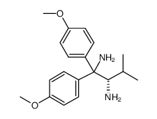 (2S)-(-)-1,1-双(4-甲氧基苯基)-3-甲基-1,2-丁二胺结构式