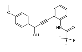 1-(4-methoxyphenyl)-3-(2-trifluoroacetamidophenyl)-2-propyn-1-ol Structure