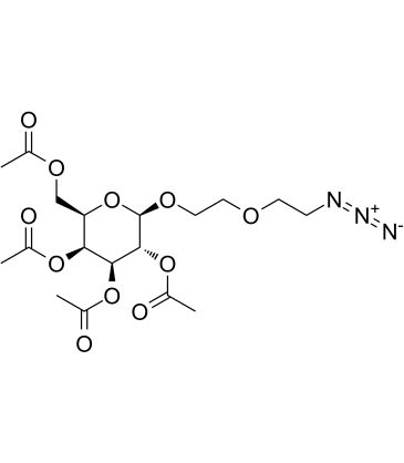 β-D-tetraacetylgalactopyranoside-PEG1-N3结构式