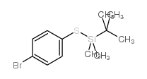 (4-溴苯基硫代)二甲基叔丁基硅烷结构式