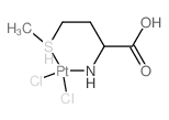 Platinate(2-),dichloro[methioninato(2-)-kN,kS]-, monohydrogen, (SP-4-3)-(9CI) Structure
