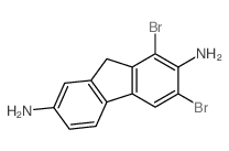 9H-Fluorene-2,7-diamine,1,3-dibromo- Structure