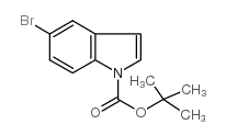 5-溴-1H-吲哚-1-甲酸叔丁酯结构式