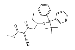 5-(tert-Butyl-diphenyl-silanyloxy)-2-diazo-3-oxo-heptanoic acid methyl ester Structure