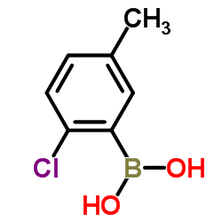 2-氯-5-甲基苯硼酸结构式