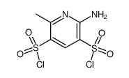 2-AMINO-6-METHYLPYRIDINE-3,5-DISULFONYL DICHLORIDE structure