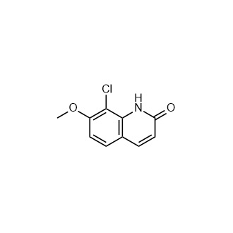 8-氯-7-甲氧基喹啉-2(1H)-酮结构式