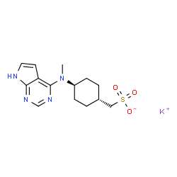 (反式-4-(甲基(7H-吡咯并[2,3-D]嘧啶-4-基)氨基)环己基)甲基磺酸钾结构式
