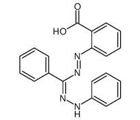 2-[(N-anilino-C-phenylcarbonimidoyl)diazenyl]benzoic acid Structure
